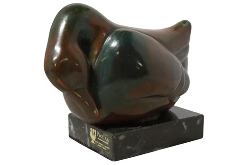 Bronzen sculpture eend 'Paor'