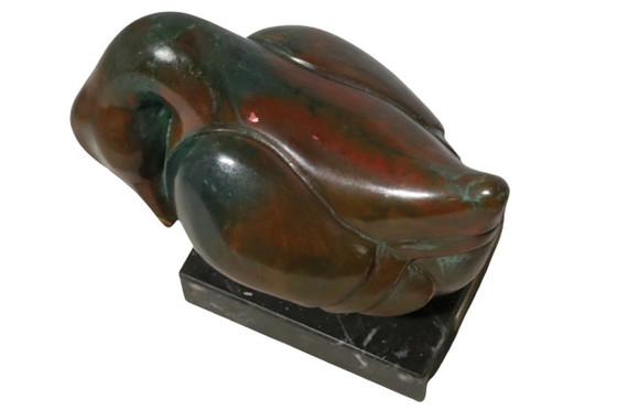 Image 1 of Bronzen sculpture eend 'Paor'