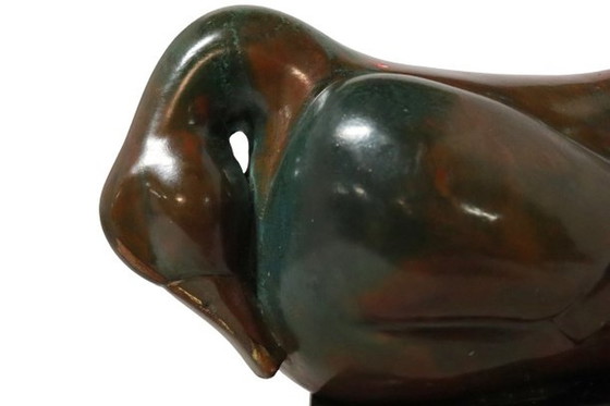 Image 1 of Bronzen sculpture eend 'Paor'