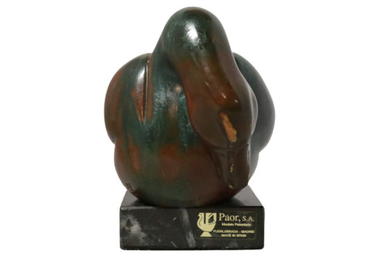 Image 1 of Bronzen sculpture eend 'Paor'