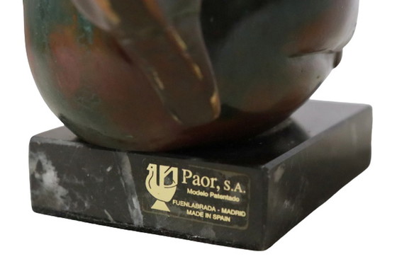 Image 1 of Bronzen sculpture eend 'Paor'