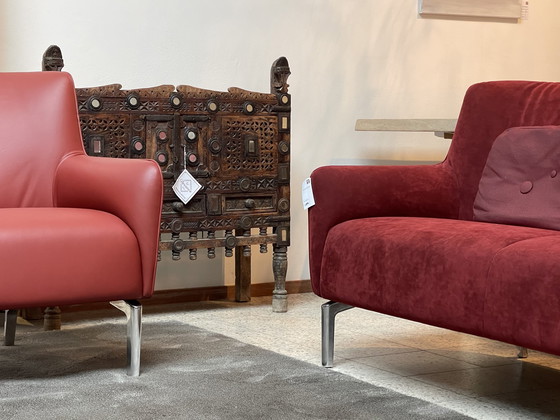 Image 1 of Leolux Santosa Combinatie - Bank En Fauteuil 