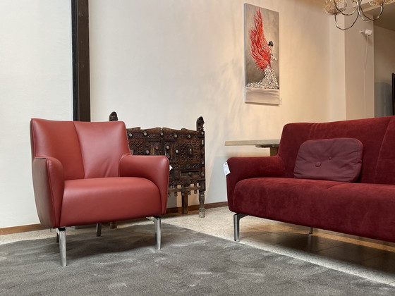 Image 1 of Leolux Santosa Combinatie - Bank En Fauteuil 