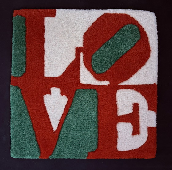 Image 1 of Robert Indiana: "Magyar Love". Tapijt. 