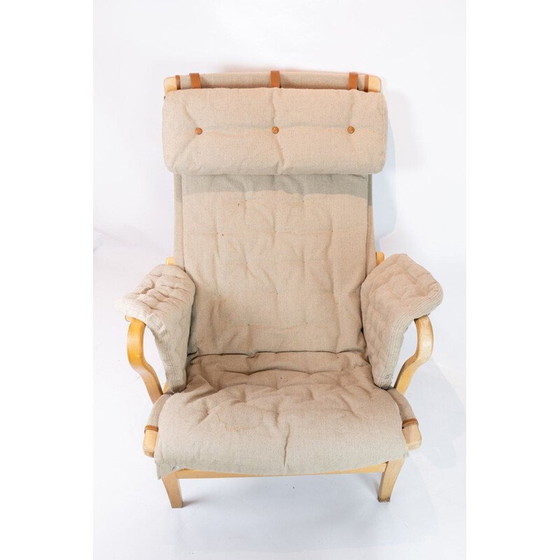 Image 1 of Vintage Pernille fauteuil met kruk van Bruno Mathsson en Dux 1960