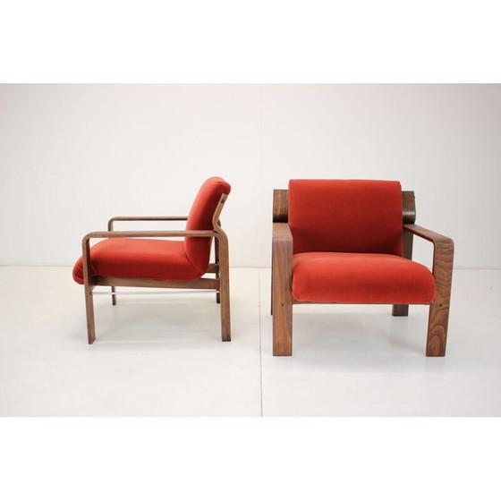 Image 1 of Mid-century fauteuil van Ludvík Volák voor Dřevopodnik Holešov, Tsjecho-Slowakije 1960