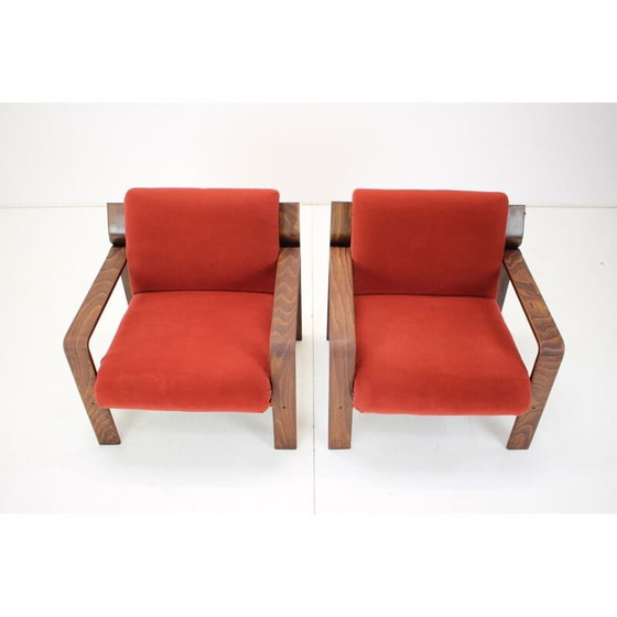 Image 1 of Mid-century fauteuil van Ludvík Volák voor Dřevopodnik Holešov, Tsjecho-Slowakije 1960