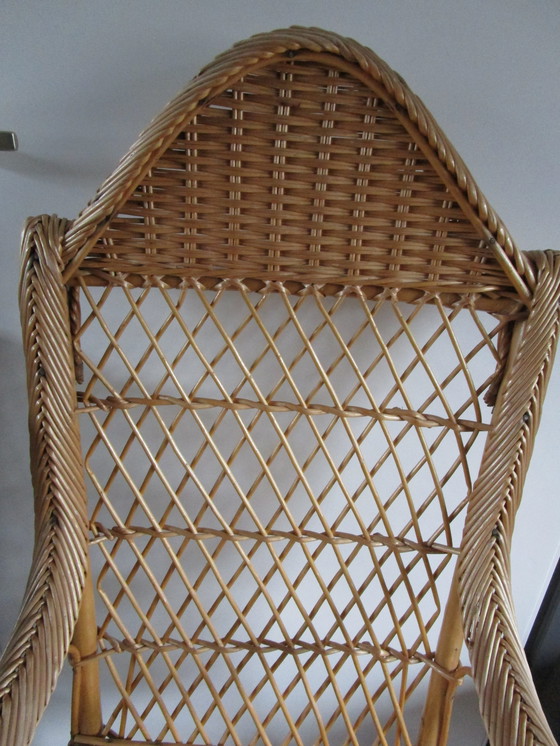 Image 1 of Nette Rotan Stoel Begin Jaren 70