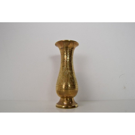 Vintage messing vaas, India 1960