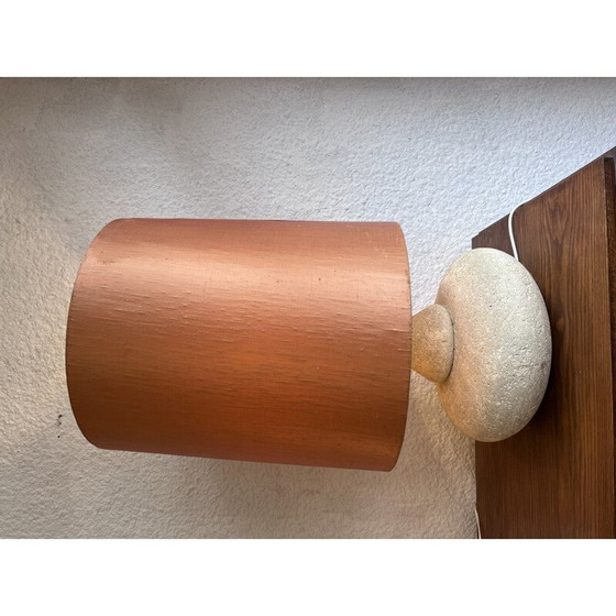 Image 1 of Vintage lamp in natuursteen en stof, 1970