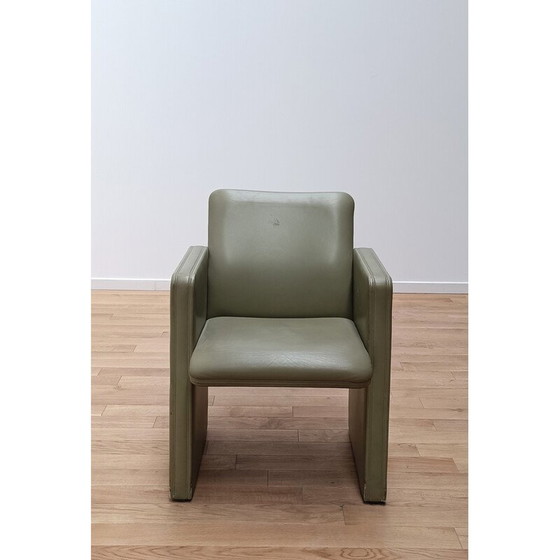 Image 1 of Vintage Thf fauteuil in hout en leer van Poltrona Frau, 1990