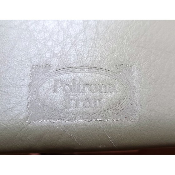 Image 1 of Vintage Thf fauteuil in hout en leer van Poltrona Frau, 1990