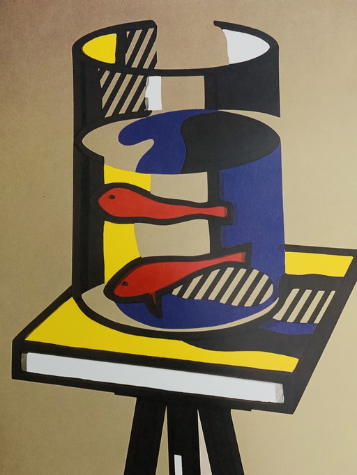 Roy Lichtenstein, Gesigneerd Met Registratie In Impressum Copyright 'Typografie "Impronteedizioni" S.R.L. 1998”. "Goldfish Bowl"