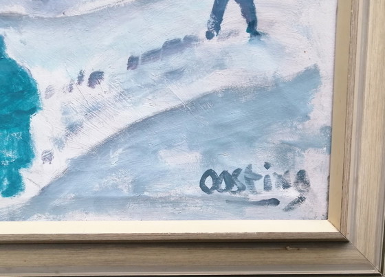 Image 1 of (Jeanne) Bieruma Oosting "" Oosterpark In De Winter ""Olieverf Op Doek