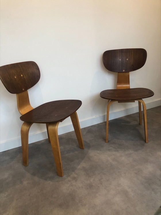 Image 1 of 2x Cees Braakman Pastoe SB02 stoelen