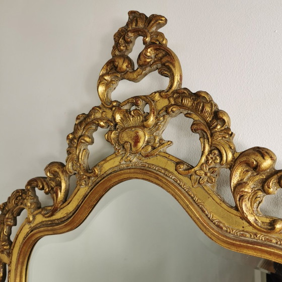 Image 1 of Grote Vintage Barok Brocante Rococo Spiegel Schouwspiegel.