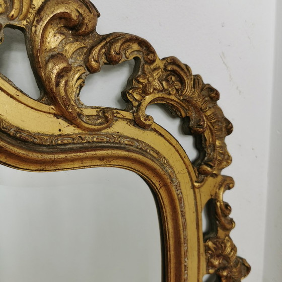 Image 1 of Grote Vintage Barok Brocante Rococo Spiegel Schouwspiegel.