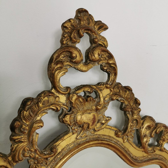 Image 1 of Grote Vintage Barok Brocante Rococo Spiegel Schouwspiegel.