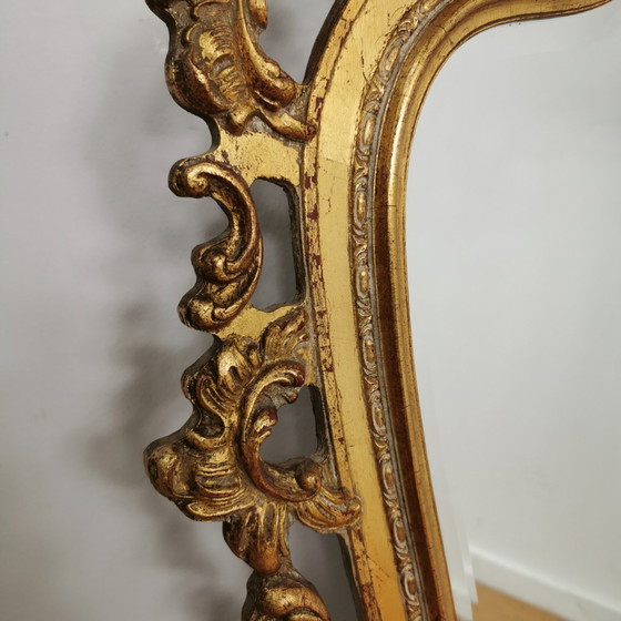 Image 1 of Grote Vintage Barok Brocante Rococo Spiegel Schouwspiegel.