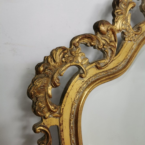 Image 1 of Grote Vintage Barok Brocante Rococo Spiegel Schouwspiegel.