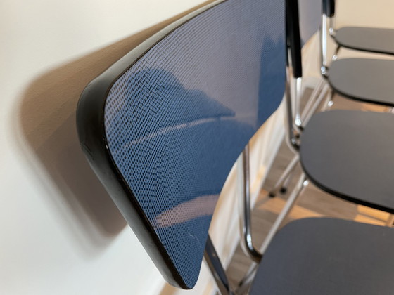 Image 1 of 4x Vintage formica stoelen blauw