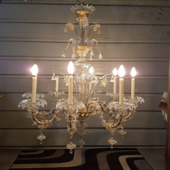 Image 1 of Vintage Rezzonico Murano kroonluchter, 1970