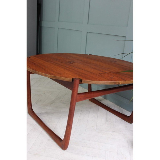 Image 1 of Mid century teakhouten salontafel voor Frankrijk en Zoon, 1960