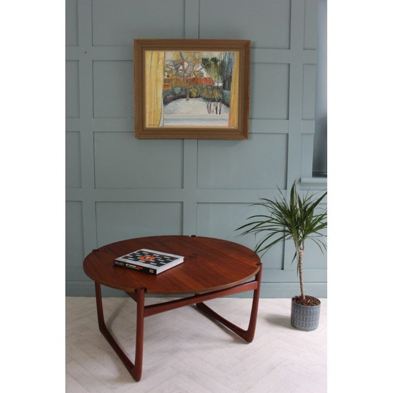 Image 1 of Mid century teakhouten salontafel voor Frankrijk en Zoon, 1960