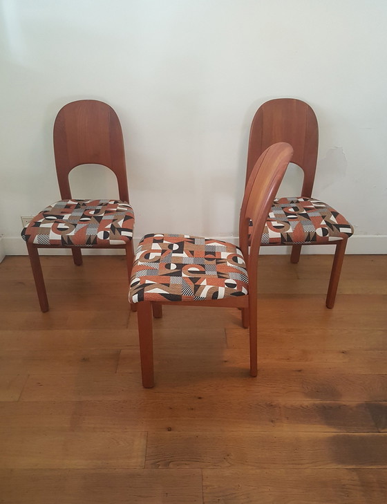 Image 1 of 4x vintage Deense design stoelen van Holsterbro