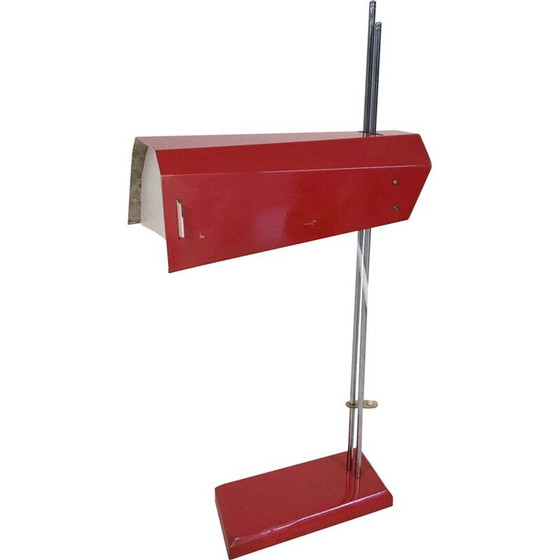 Image 1 of Vintage rode bureaulamp van Josef Hurka voor Lidokov