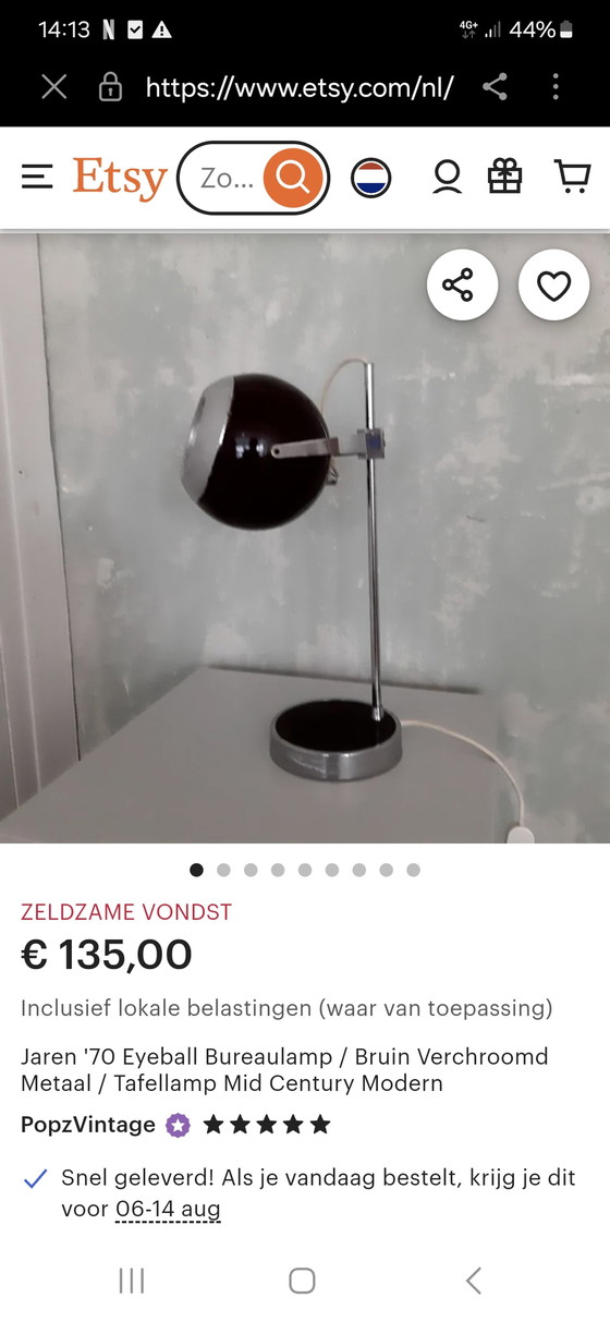 Image 1 of Vintage bollamp bureaulamp