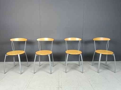 Vintage Postmoderne Italiaanse Eetkamerstoelen, 1990S