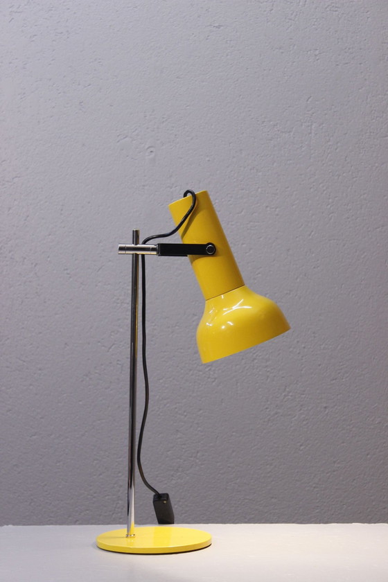 Image 1 of Grote Vintage Design Bureaulamp 1970S Ruimtetijdperk Chroom & Metaal