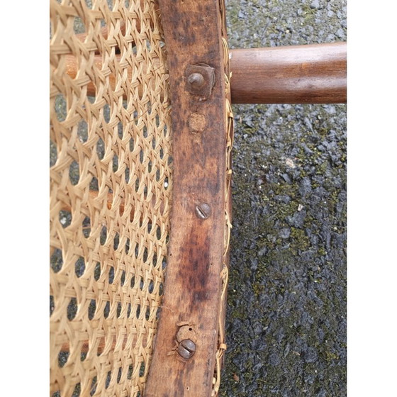 Image 1 of Vintage stoel van gebogen hout en riet door Michael Thonet, 1904