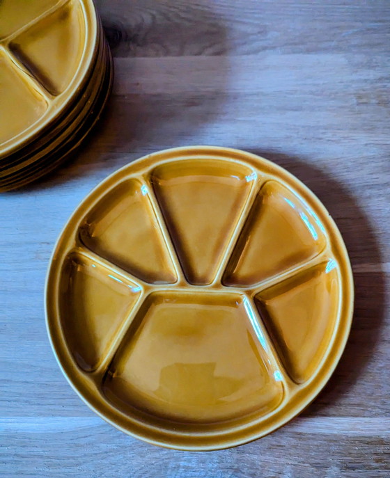 Image 1 of 6 Vintage French Fondue/ Gourmet Plates