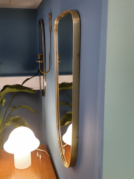 Image 1 of Vintage Wandspiegel Spiegel Mirror Messing Goud