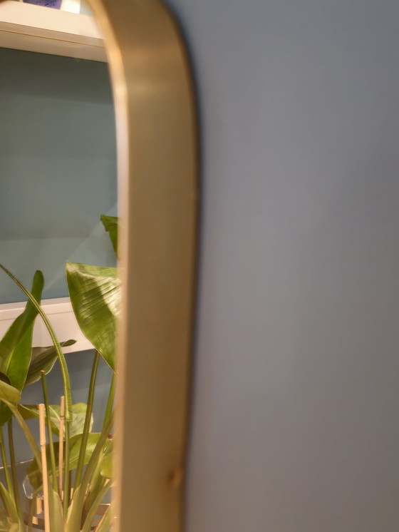 Image 1 of Vintage Wandspiegel Spiegel Mirror Messing Goud