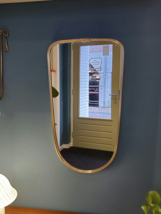 Image 1 of Vintage Wandspiegel Spiegel Mirror Messing Goud
