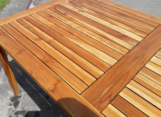 Image 1 of Sunyard Liverpool teak tuintafel 160x90x75(h)cm, demontabel