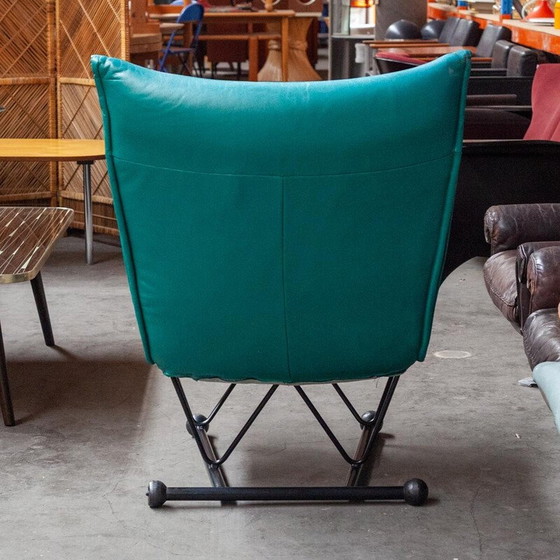 Image 1 of Vintage Flyer fauteuil in metaal en leer van Charles Boonzaaijer en Pierre Mazairac voor Young International, 1980