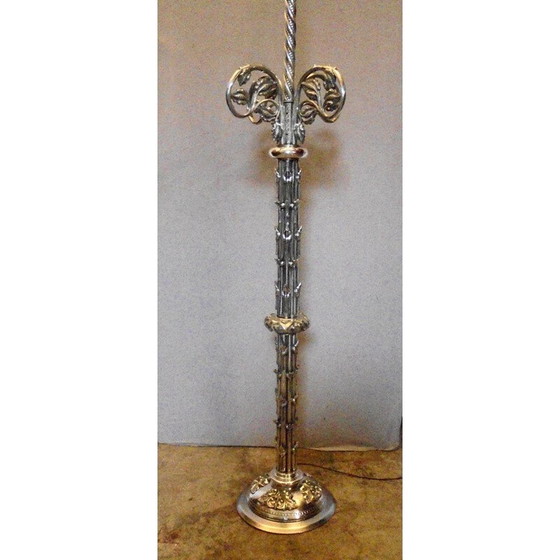 Image 1 of Vintage bronzen vloerlamp 1950