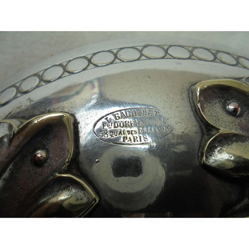 Vintage bronzen vloerlamp 1950