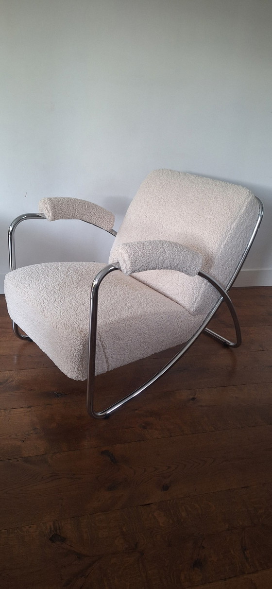 Image 1 of Dyker 20 Fauteuil Ook Wel Nestor Vis Fauteuil Van Anton Lorenz