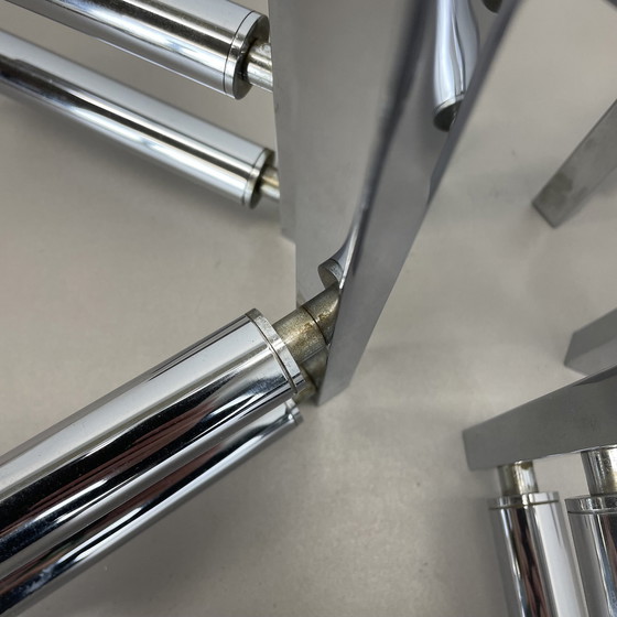 Image 1 of Modernistische Enorme Verchroomde Sputnik Plafondlamp Sciolari Stijl, Italië, 1970S