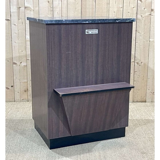 Image 1 of Vintage slager kassa in formica en zwart marmer, 1950