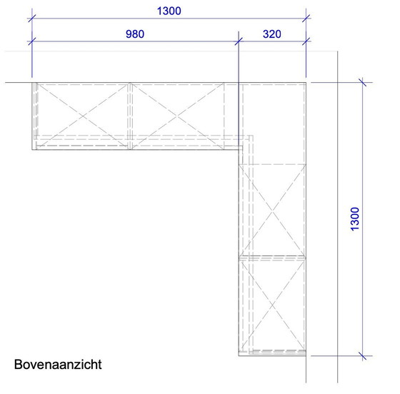 Image 1 of Prachtige Nieuwe Custom-Made Hoekkast