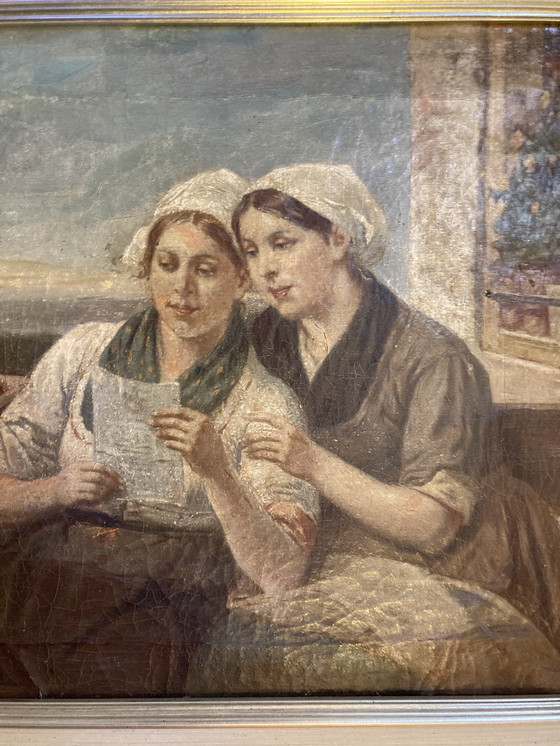 Image 1 of Schilderij Twee Vrouwen Kledengracht