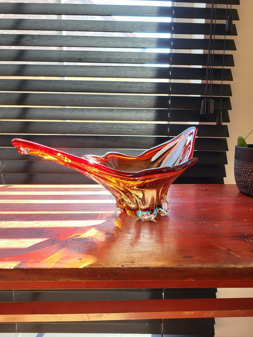 murano centerpiece somerso techniek, jaren 70