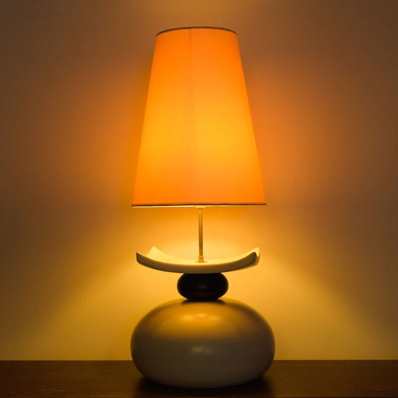 Image 1 of Vintage keramische lamp met kiezelsteen, 1970