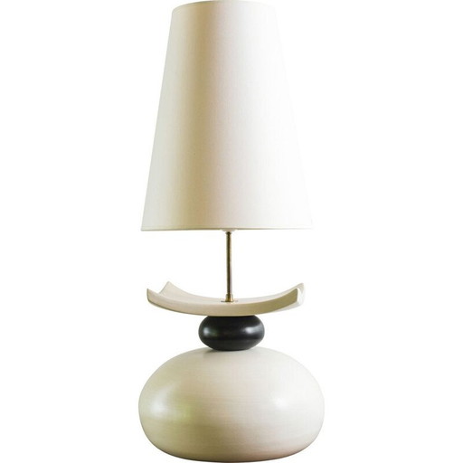 Vintage keramische lamp met kiezelsteen, 1970